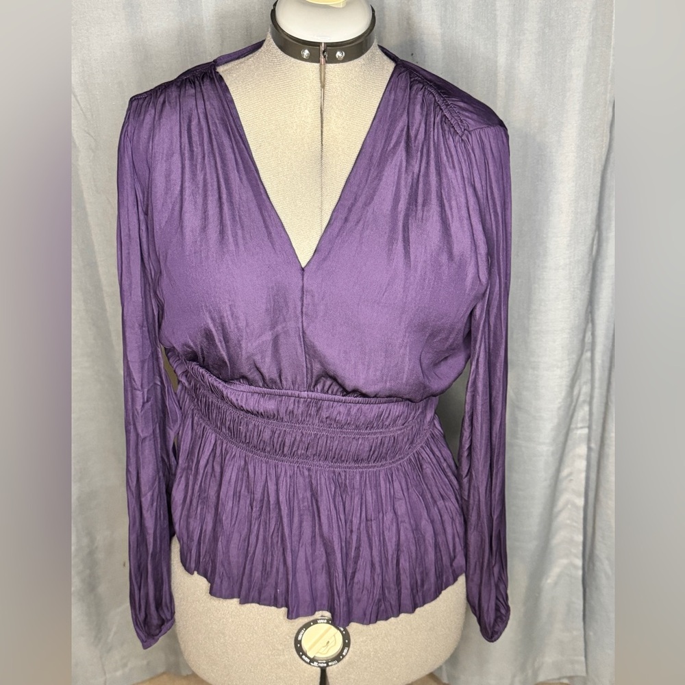 White House Black Market Purple Blouse